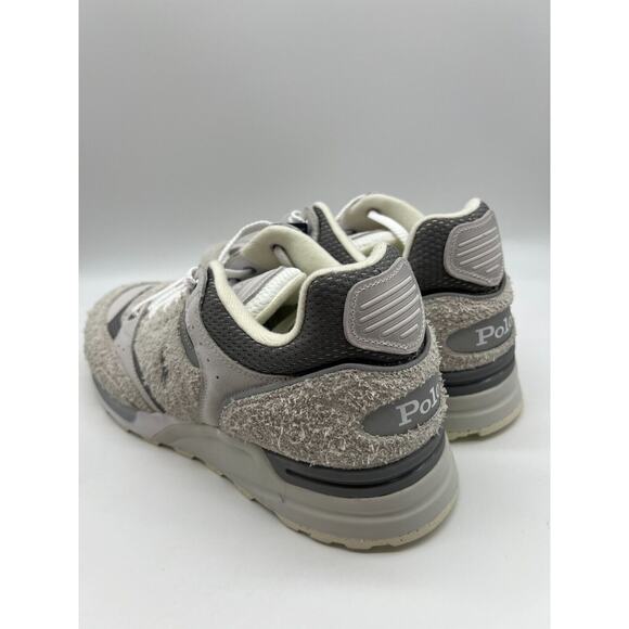 Polo Ralph Lauren Men's Trackster 200 Hairy Gray Suede Sneakers Size 11 - Picture 8 of 12